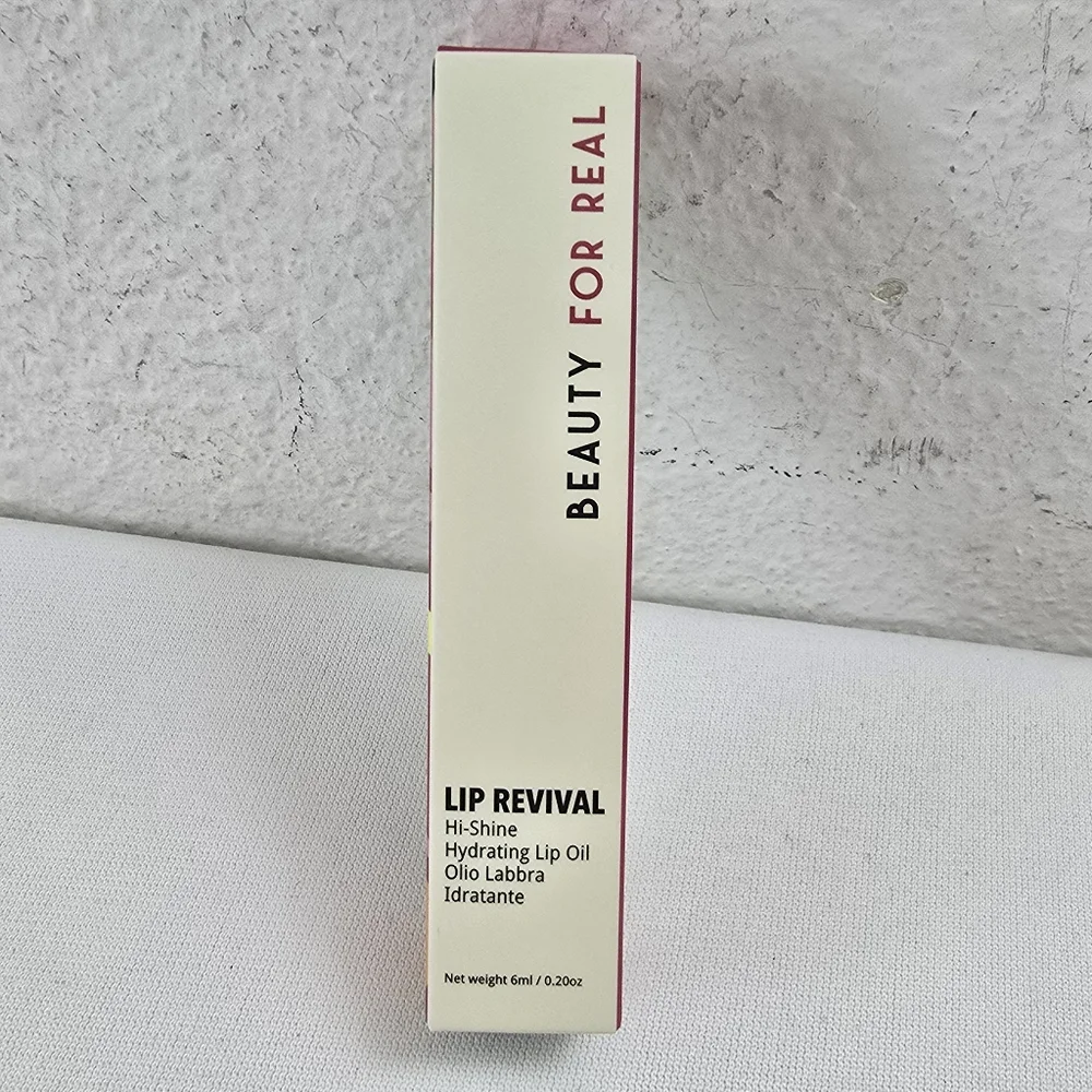 NIB Beauty For Real Lip Revival Hi -Shine Hydrating Lip Oil In 